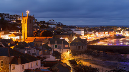 Dusk overlooking St Ives Cornwall
