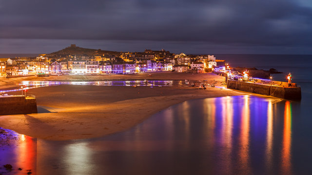 Dusk overlooking St Ives Cornwall