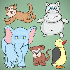 fully editable vector illustration animals