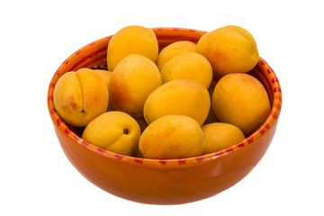 Yellow ripe apricots