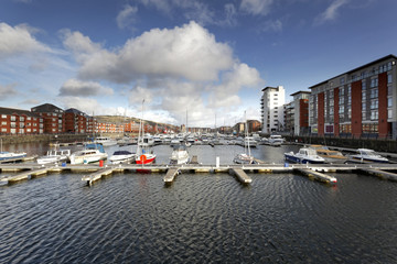 Fototapeta premium Swansea Marina South Dock area