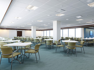 Modern cafeteria at office