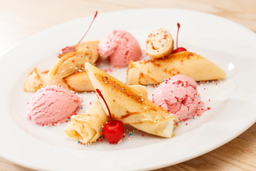 pancakes with ice cream for kids