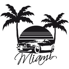 Mus Miami Beach Palms Logo Design