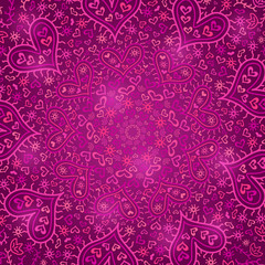 Cute Purple Valentine's Pattern with Heart