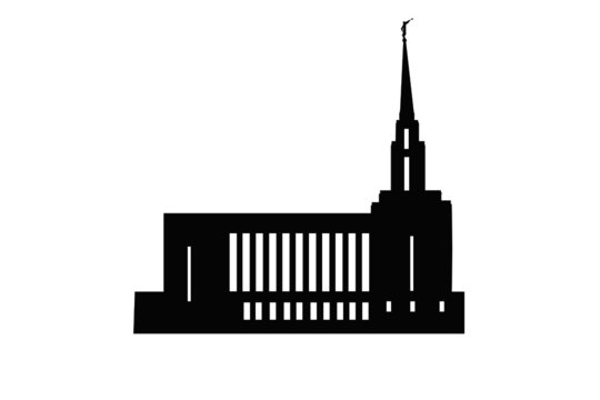 Oquirrh Mountain Temple Silhouette