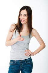 Fototapeta premium portrait of a young and beautiful woman