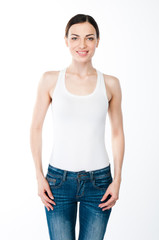 Obraz premium portrait of a young and beautiful woman