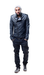 Fototapeta premium Stylish young man posing and looking at camera