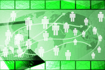 Background binary abstract human.