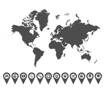 World map icons 7