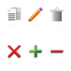 Vector pixel icons