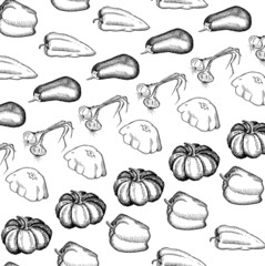 vegetables on canvas