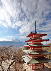 Fototapeta premium Mountain Fuji in winter season