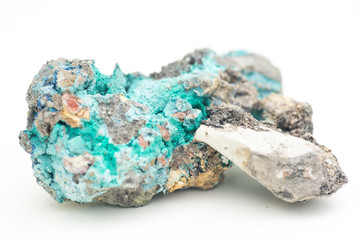 Malachite with azurite