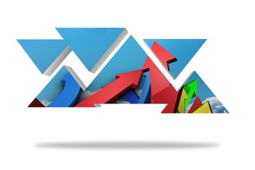 Arrows on abstract screen