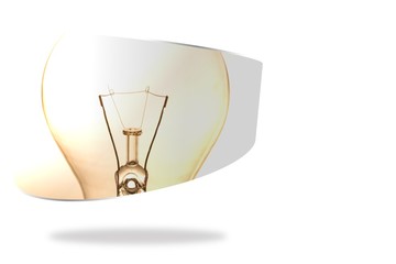 Lightbulb on abstract screen