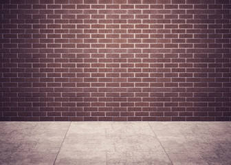 Room with brick wall