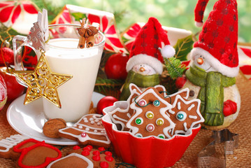milk and cookies for santa