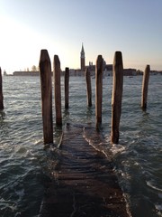 View in Venice when there is high water