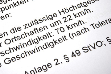 Bußgeldbescheid