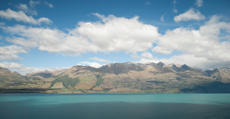 Scenic view of Lake Wakatipu, Glenorchy Queenstown Road, South I