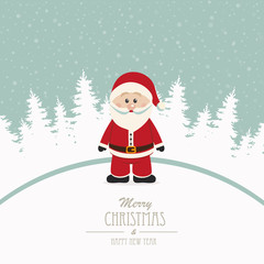santa merry christmas winter background
