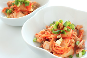 Korean food, Kimchi and pork pork stir fried