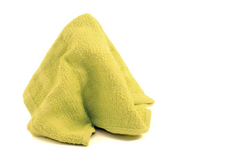 Towel over white background