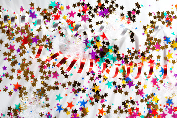 Colorful star shaped confetti