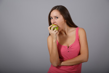 Girl with apple