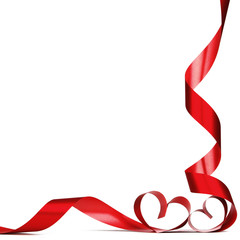 Red heart ribbons