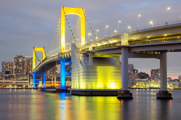 Fototapeta na wymiar Rainbow bridge Tokyo
