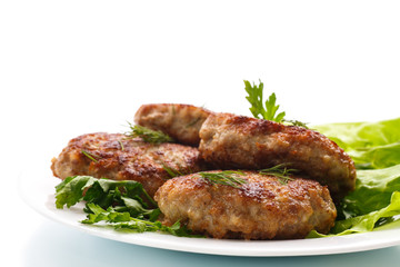 fried meatballs with herbs