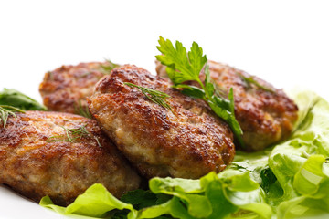 fried meatballs with herbs