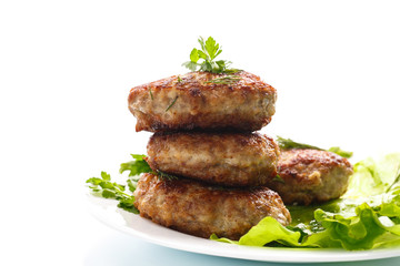 fried meatballs with herbs