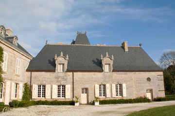Fototapeta na wymiar Cour intérieure du manoir de Kérazan