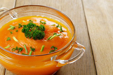 Homemade pumpkin soup