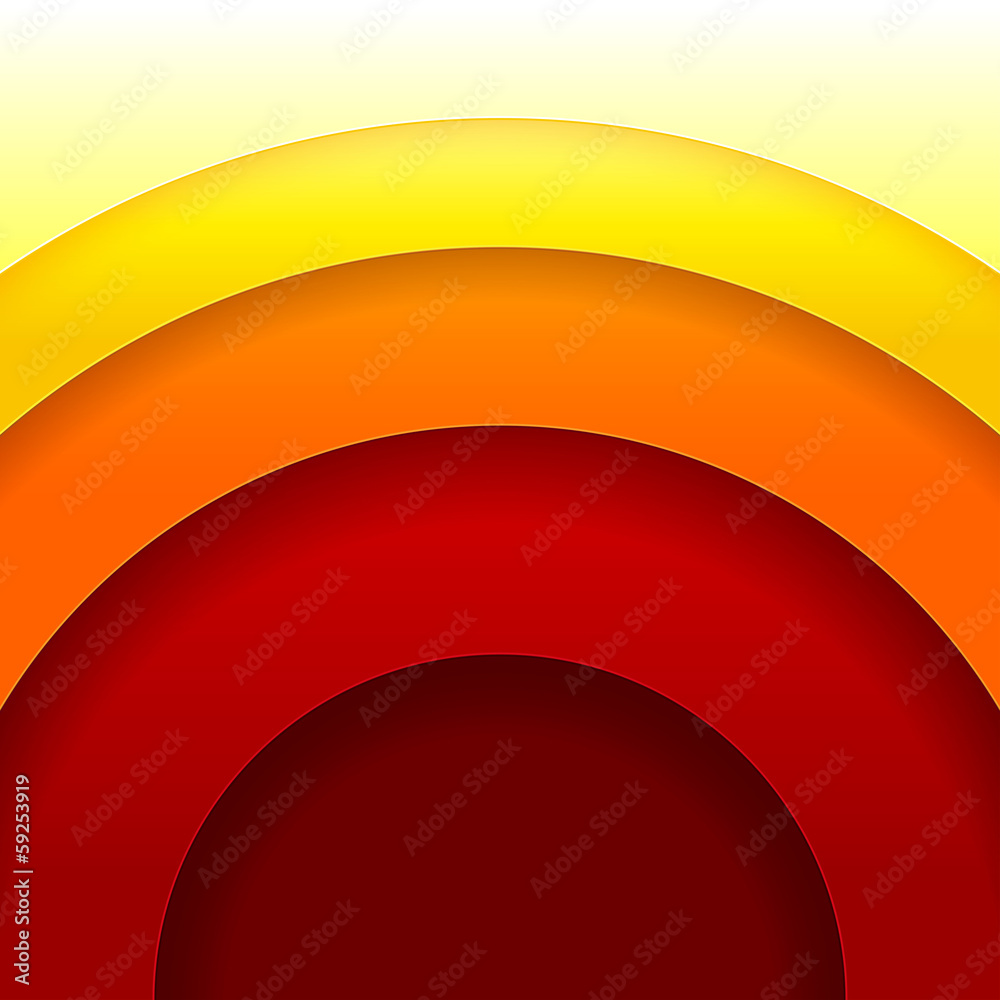 Poster Abstract red and orange circles vector background