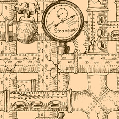 Obraz premium seamless pattern Steampunk