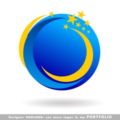 abstract business logo emblem vector