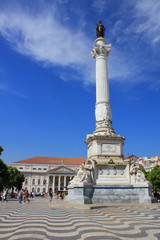 Fototapeta na wymiar Rossio square in Lisbon