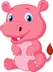 Cute hippo cartoon