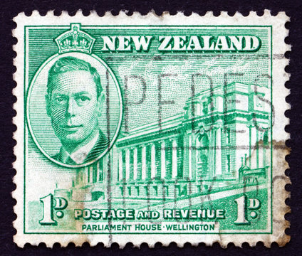 Postage Stamp New Zealand 1946 Parliament House, Wellington