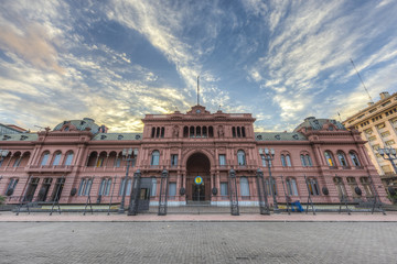 Fototapeta na wymiar Casa Rosada building in Buenos Aires, Argentina.