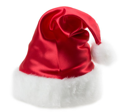 santa claus hat set isolated on white background