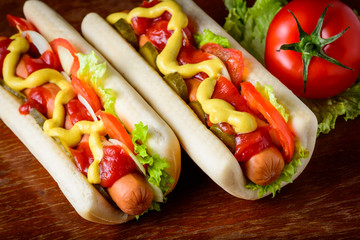 traditional homemade hotdogs