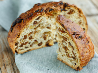 Bisciola, the most popular Valtellina cake, Italy