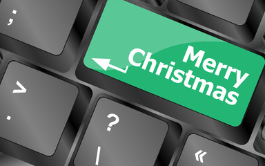 merry christmas message, keyboard enter key button