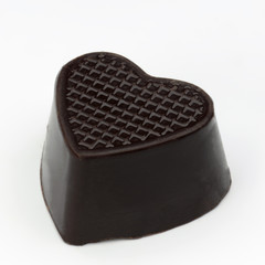 heart shaped chocolate truffle
